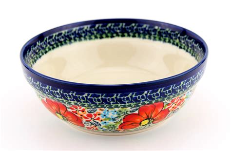 polish pottery salad bowl